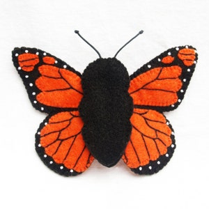 Pattern, felt finger puppet pattern, butterfly finger puppet pattern, monarch butterfly finger puppet pattern image 3