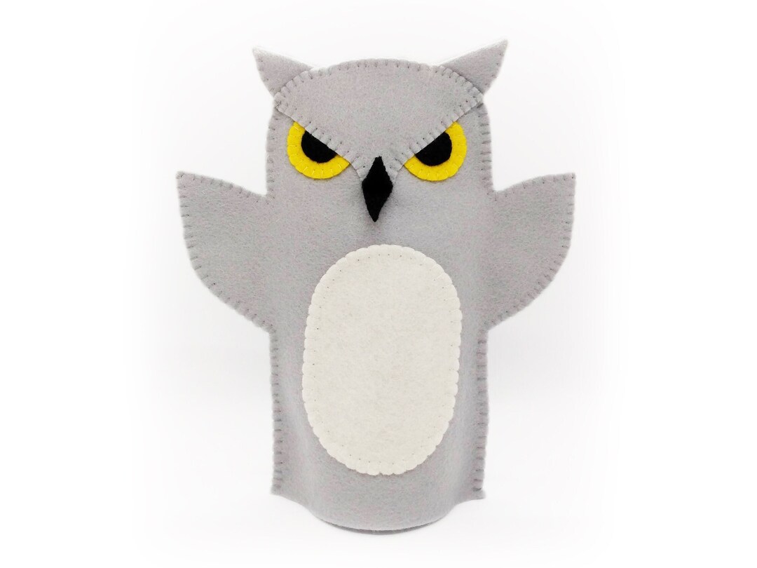 Owl Hand Puppet, Felt Hand Puppet, Owl Felt Hand Puppet, Hand Puppet