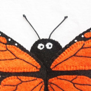 Pattern, felt finger puppet pattern, butterfly finger puppet pattern, monarch butterfly finger puppet pattern image 4