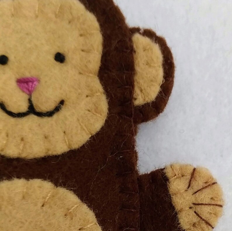 Felt Finger Puppet, Monkey, Animal Puppet, Storytime Puppet, Monkey ...
