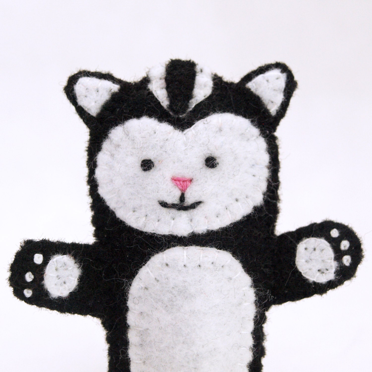 Skunk Felt Finger Puppet Animal Puppet Storytime Puppet Etsy