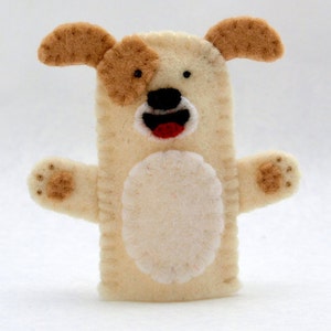 Dog, dog puppet, dog finger puppet, finger puppet, felt puppet, felt finger puppet, puppet, dog felt puppet, felt puppet, felt, farm puppet