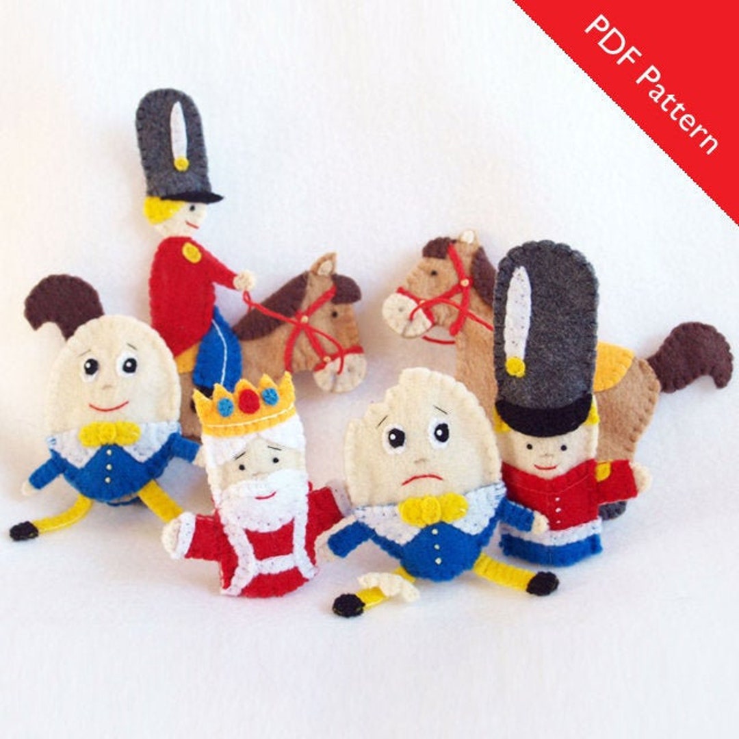 Pattern, Humpty Dumpty Finger Puppet Pattern, King Puppet Pattern