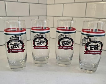 Vintage verres à boire 40e anniversaire The Old Spaghetti Factory de 14 oz aux couleurs d'un trolley et du drapeau italien