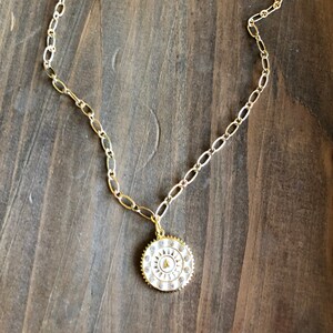Emaille Anhänger Goldkette