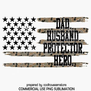 Papá retro, esposo, protector, héroe (Personaje con foto), el mejor papá (Personaje con foto), camiseta de caza de camuflaje (Personaje con foto), papá militar (Personaje con foto), papá camuflaje (Personaje con foto), regalo del Día del Padre
