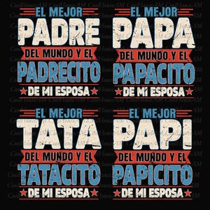 Bundle El Mejor Papa Del Mundo PNG,Mi Papa Es Mi Heroe Png, My Dad Is My Hero Png, Fathers Day Png, Eres Mi Heroe Feliz Dia Del Padre Png