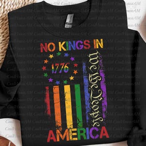 No Kings in America Shirt Anti-Trump PNG, Protest Shirt Democracy Protest Gift for Anti-MAGA, Patriotic Shirt, We The People No Kings Png