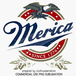 Merica Since 1776 PNG, American Eagle Png, 1776 Png, Patriotic Png, Retro 4th Of July Png, Independence Day Png, Png For Sublimation