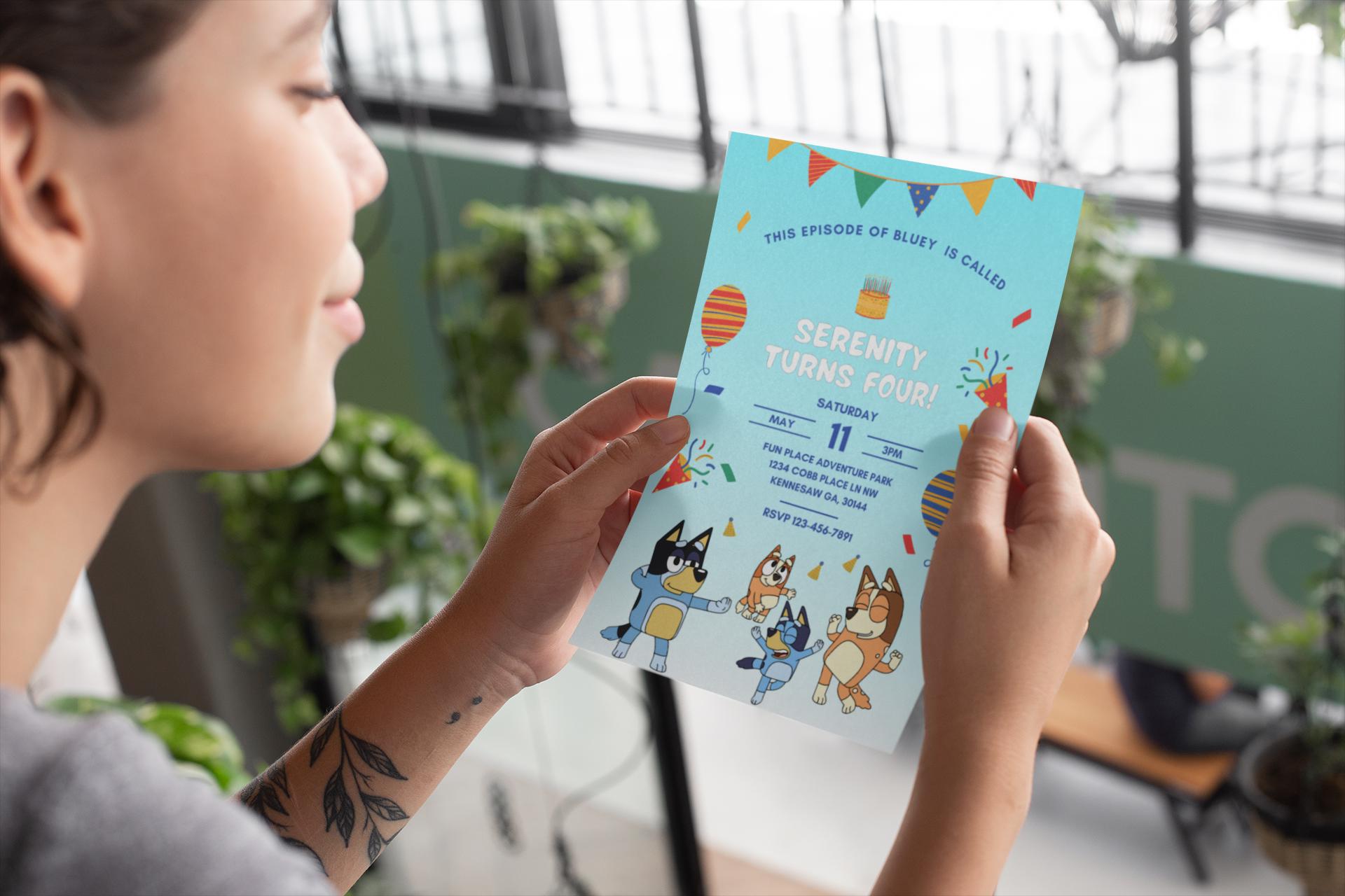 Serenity Turns Four Invitation