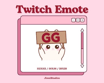 Bunny GG Twitch Emote (Instant Download)