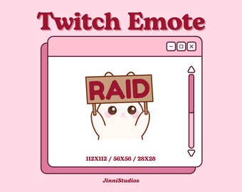 Bunny Raid Twitch Emote (Instant Download)