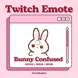 Cute Confused Bunny Twitch Emote