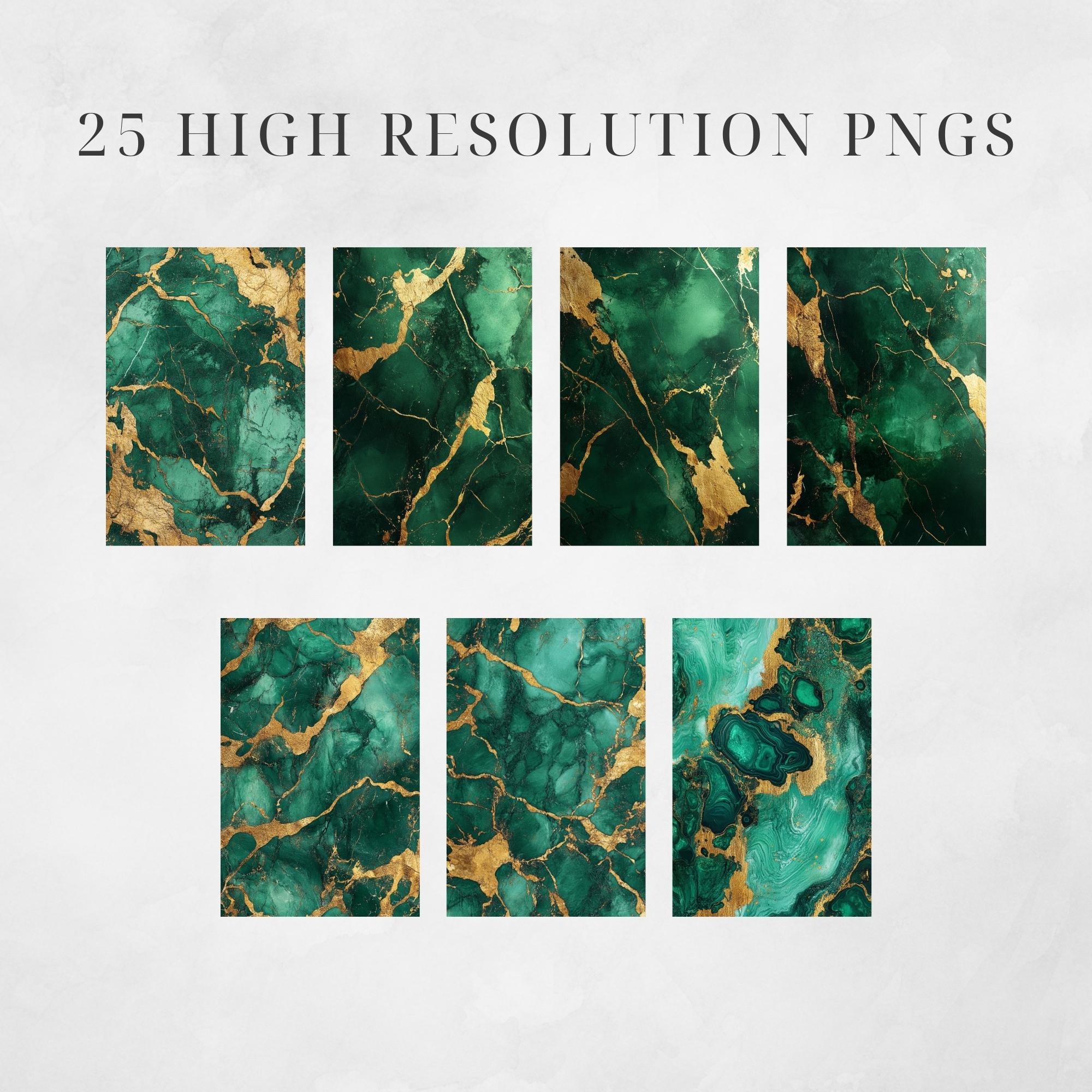 Emerald Green and Gold Digital Papers, Scrapbook Papers, Emerald and ...