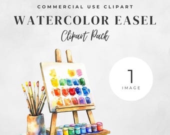 Clipart Watercolor Paint Easel, Artistic Spirit, Commercial Use, Transparent Png