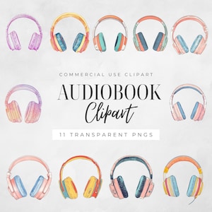 Audiobook Clipart, Fones de ouvido png, Download digital, Audiobook Clipart, Fones de ouvido Clipart, Adesivo de fones de ouvido, Fones de ouvido Clipart
