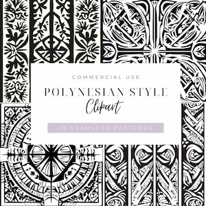 Polynesian Seamless Pattern, Samoan Seamless Pattern, Hawaiian Pattern, Fijian Designs, Digital Paper, Digital Download, Polynesian Tribal