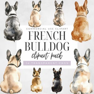 Bulldog Francês De Costas Clipart, Transparente Png, Gráficos De Raças De Cães Realistas, Uso Comercial, Presente De Donos De Cães Clip Art, Download Digital