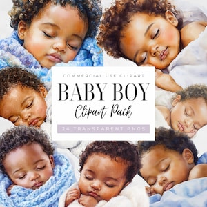 Clipart bébé emmailloter, invitation baby shower bleue, baptême, baptême, nouveau-né, petit garçon noir, sexe révélateur, png transparent, usage commercial