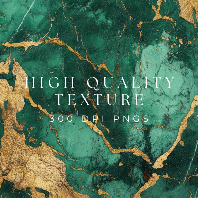 Emerald Green and Gold Digital Papers, Scrapbook Papers, Emerald and ...