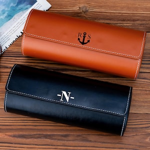 Estuche de cuero personalizado para reloj, caja de reloj personalizada, estuche para 3 relojes, regalo para papá, regalo para padrinos de boda, caja de viaje para reloj para hombre, soporte para reloj.
