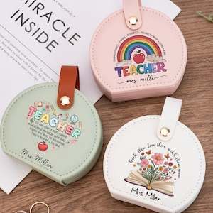 Portagioie personalizzato con nome, mini portagioie personalizzato per insegnante, regalo personalizzato per insegnante, portagioie da viaggio per insegnante, regalo di ringraziamento