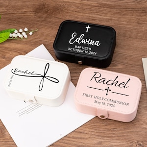 First Holy Communion Gifts For Girls,Personalized First Communion Jewelry Box,Christening Gifts,Custom Gift For Goddaughter,Gift For Girl