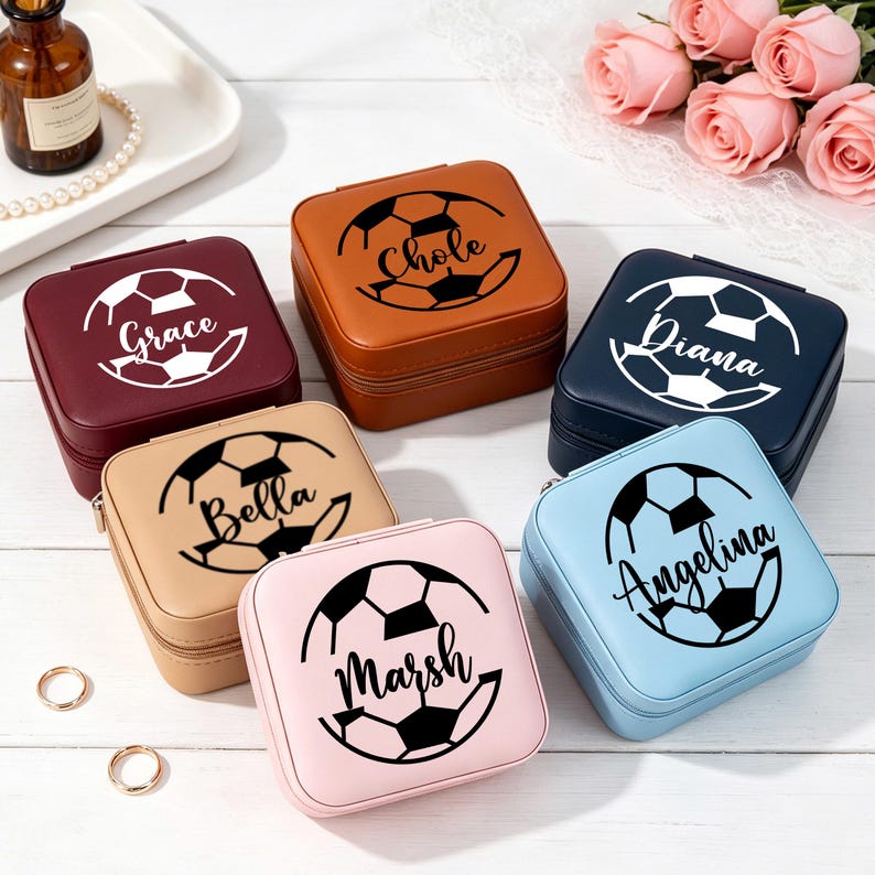 Soccer Box Letters Custom Soccer Jewelry Box,soccer Team Gifts Jewelry Case,personalized ...