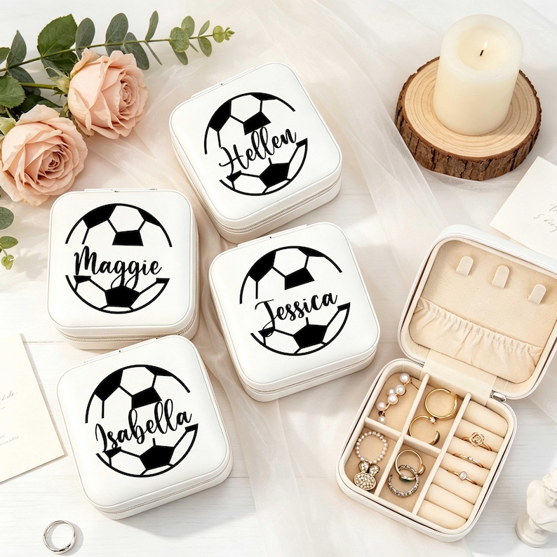 Soccer Box Letters Custom Soccer Jewelry Box,soccer Team Gifts Jewelry Case,personalized ...