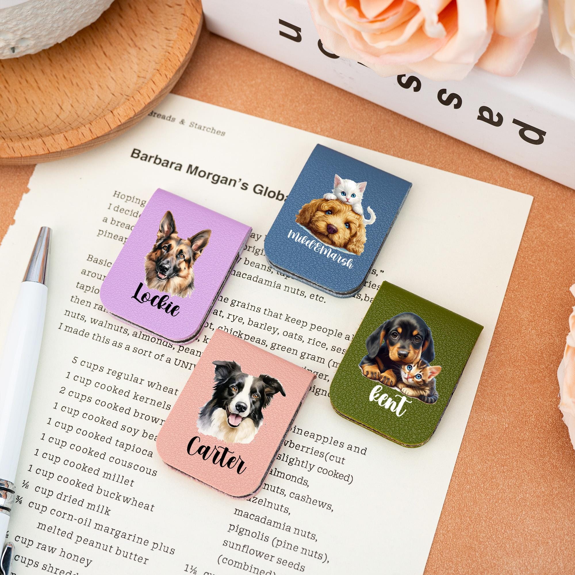 Marque-page Magnétique Personnalisable Avec Photo De Ton Animal - Cadeau Unique Pour Amoureux Des Chats/Chiens