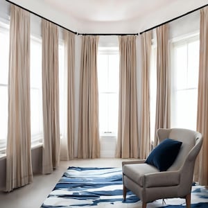 Extra - tall curtains, hand - made curtains, extra - long curtains, solid - color curtains, exquisite curtains, home curtains.