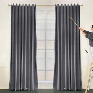 Customized curtains, extra-tall curtains, extra-long curtains, handcrafted curtains, home-use curtains.