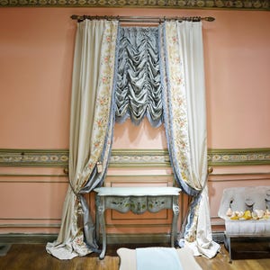 European Tassel Embroidered Double Curtains, Bedroom Curtains, Custom Size, Velvet Curtains.
