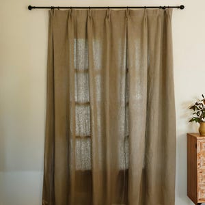 Natural linen curtains, handmade, solid color curtains, blackout curtains, home décor curtains, minimalist curtains