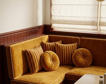 Cojín de lujo para banco integrado de terciopelo con funda extraíble, cojín personalizado de 7,6 cm (3 pulgadas)