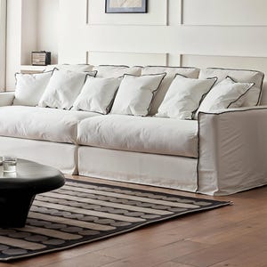 Complete Sofa Covers, Sofa Replacement Covers, White Linen Sofa Covers, Custom Sizes, Custom Sofa Covers.