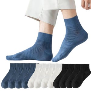 6 Pairs Men&#39;s Short Socks Women&#39;s Short Socks Cotton Socks Bamboo Socks Thin Socks Dress Socks
