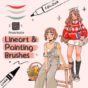 Procreate Brush Duo –Textured Liner & Soft Colouring Brush