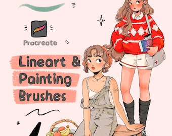 Procreate Brush Duo –Textured Liner & Soft Colouring Brush