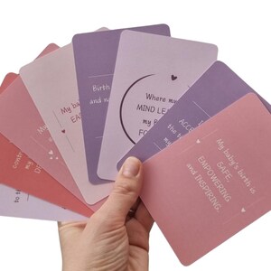 40 Pregnancy and Birth affirmation cards, positive statements,positive affirmation, laminated, water-resistant + 3 blank cards