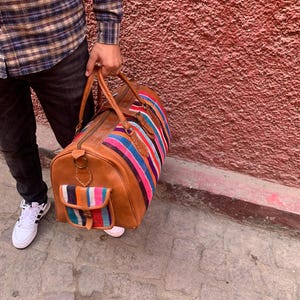 bolso de cuero marroquí hecho a mano - bolso marroquí - bolso fanky - bolso de cuero fino