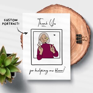 Personalized Mothers Day Card Custom Grandma Portrait Floral Card For Mom Granny Mothers Day Card Funny Cute Mothers Day Card From Grandkids