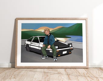 Custom Car Lover Portrait Personalized Car Drawing Customize Car Portrait Line Art Custom Car Wall Art Car Illustration Gift for Car Lovers