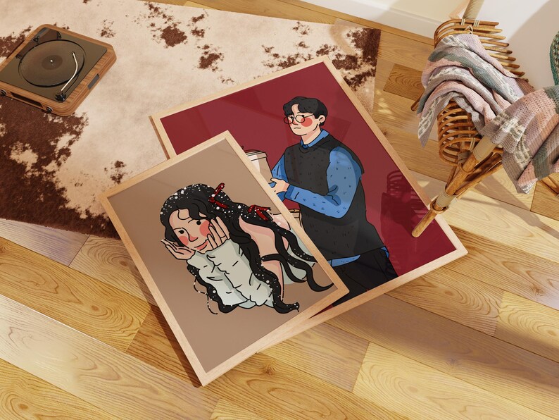Cute Custom Portrait Custom Hand Drawn Illustration Personalized Line ...