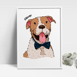 Custom Pet Drawing Hand Drawn Pet Portrait From Photo Custom Pet Line Art Commission Personalized Pet Portrait Cute Custom Dog Illustration
