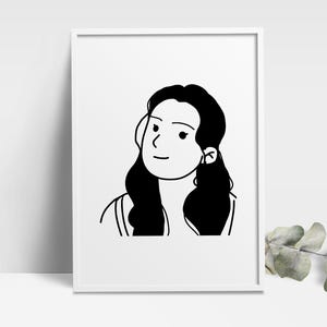 Custom Hand Drawn Portrait, Line Portrait From Photo To SVG Portrait Line Art Commission Digital Art Minimalist Portrait Photo Sublimation
