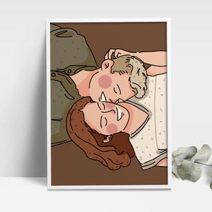 Custom Minimalist Portrait Line Art Hand Drawn Portrait From Photo to Cartoon Illustration Digital Custom Couple Portrait Commission Art