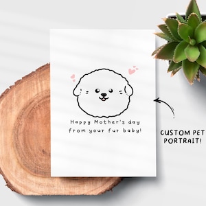 Custom Dog Lover Card From Fur Baby Funny Dog Card Puppy Dog Mom Card Custom Dog Png Mothers Day Dog Mom Pet Portrait Birthday Gift From Dog