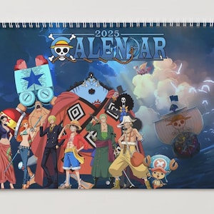 Calendario digitale 2025 personalizzabile di One Piece Anime