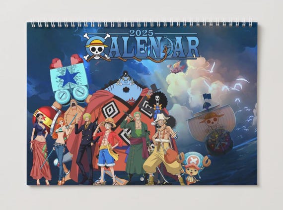 One Piece Anime Digital Calendar 2025 Customizable - Etsy